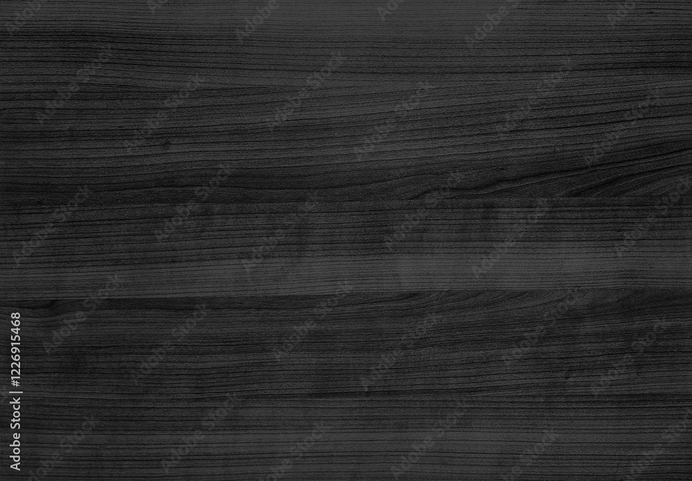 Naklejka premium natural dark black wood grain texture background, matte surface. black oak wooden laminate background with blank space for design.