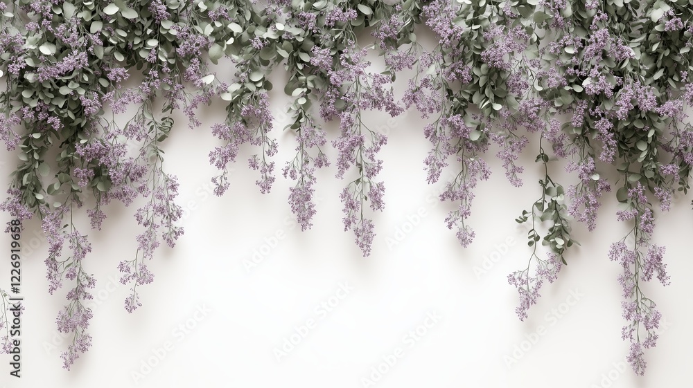 Floral decor arrangement indoor space wall art serene environment close-up view nature-inspired concept for aesthetic appeal Floral decor arrangement indoor space wall art serene environment close-up view nature-inspired concept for aesthetic appeal