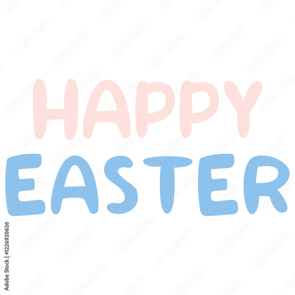 Happy easter text lettering. Vector season greeting. Greeting card templte. Happy easter text lettering. Vector season greeting. Greeting card templte.
