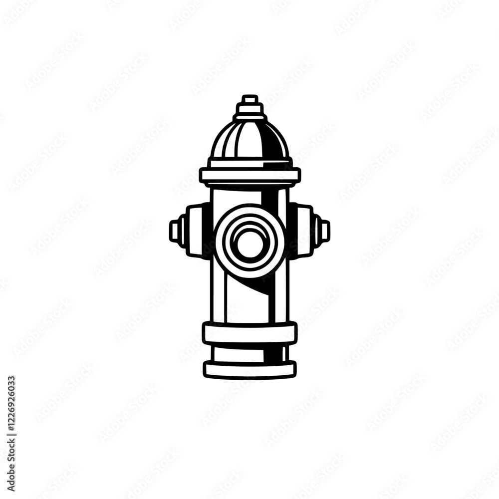 Classic Fire Hydrant: A Black and White Vector Illustration. Perfect for urban, city, and infrastructure projects. This simple yet powerful design symbolizes safety and emergency response. Classic Fire Hydrant: A Black and White Vector Illustration. Perfect for urban, city, and infrastructure projects. This simple yet powerful design symbolizes safety and emergency response.