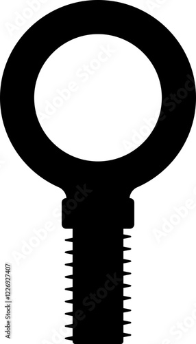 Eye Bolt Nut Construction Assembly Silhouette