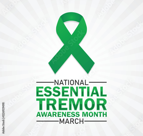 National Essential Tremor Awareness Month. March. Holiday concept. Template for background, banner, card, poster with text inscription. Vector illustration