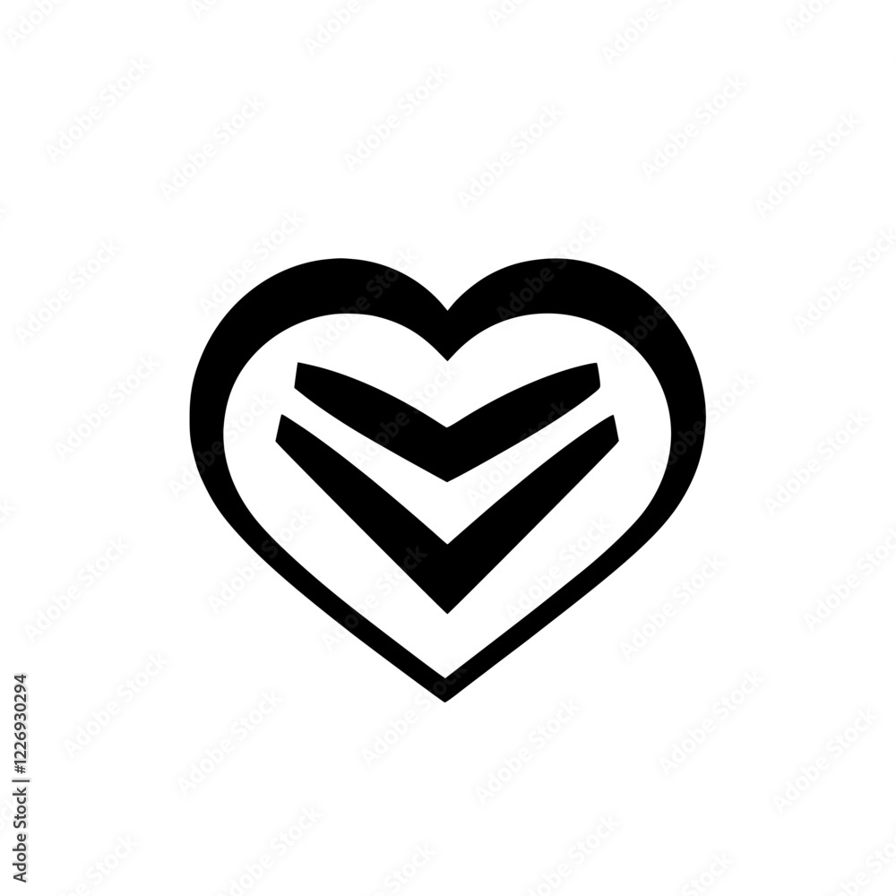 Heart Icon: Minimalist Black and White Vector Graphic Design. Perfect for logos, apps, and more. Simple, clean, and symbolic design element. Heart Icon: Minimalist Black and White Vector Graphic Design. Perfect for logos, apps, and more. Simple, clean, and symbolic design element.