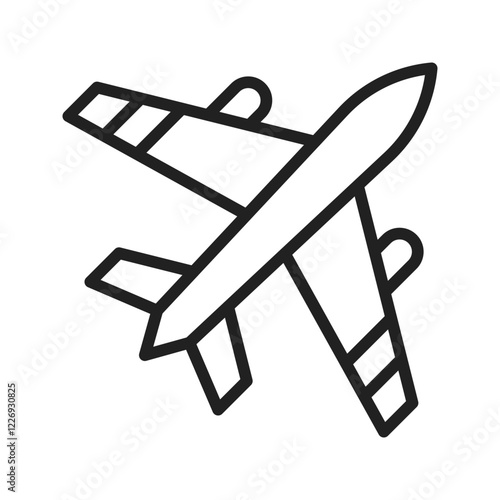 Aeroplane icon vector image. Suitable for mobile apps, web apps and print media.