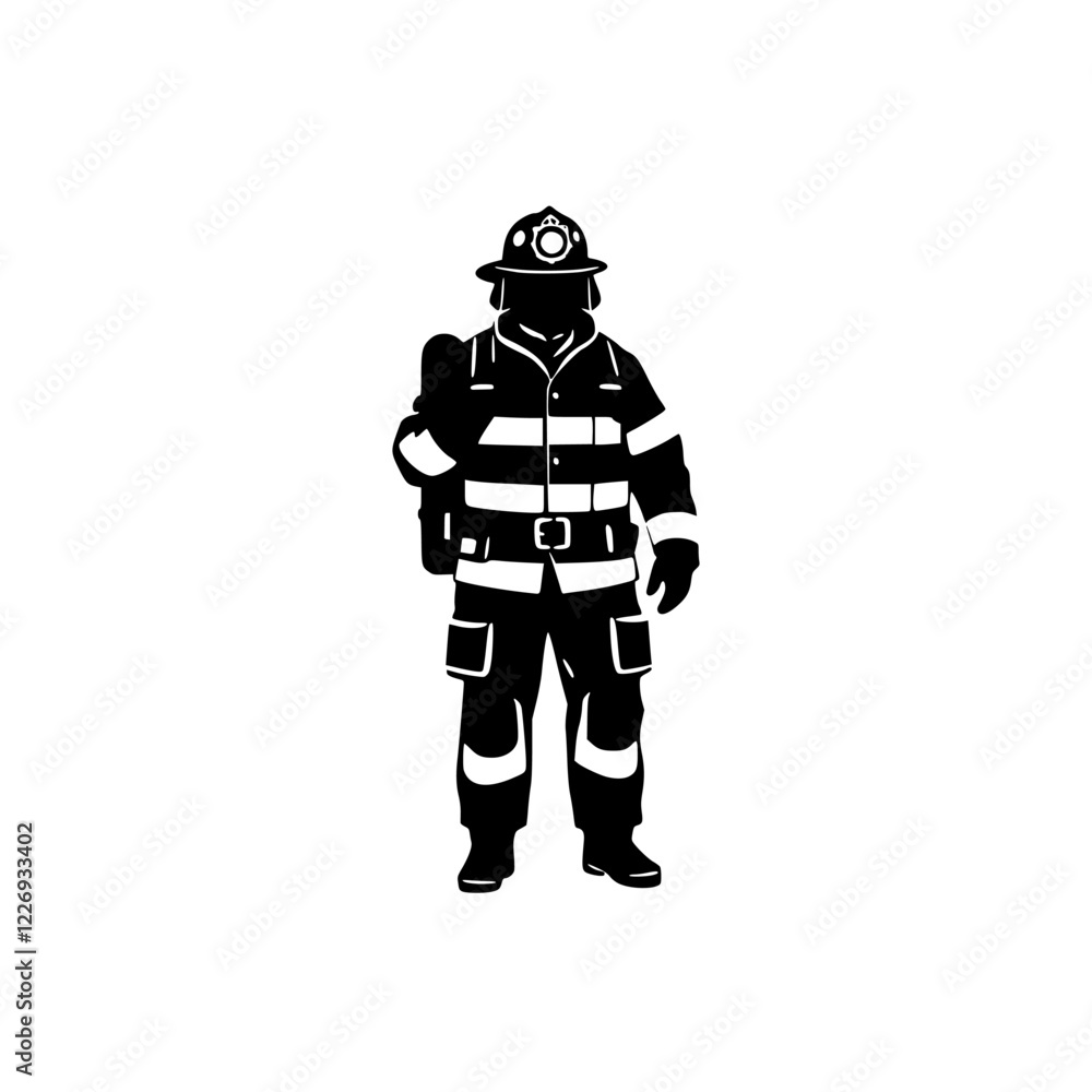 Firefighter: A Symbol of Courage, Bravery, and unwavering dedication to protecting communities. This powerful image captures the essence of a firefighter's heroic spirit and commitment to service. Firefighter: A Symbol of Courage, Bravery, and unwavering dedication to protecting communities. This powerful image captures the essence of a firefighter's heroic spirit and commitment to service.