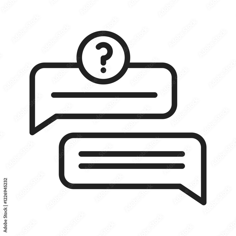 Questions Answers icon vector image. Suitable for mobile apps, web apps and print media. Questions Answers icon vector image. Suitable for mobile apps, web apps and print media.