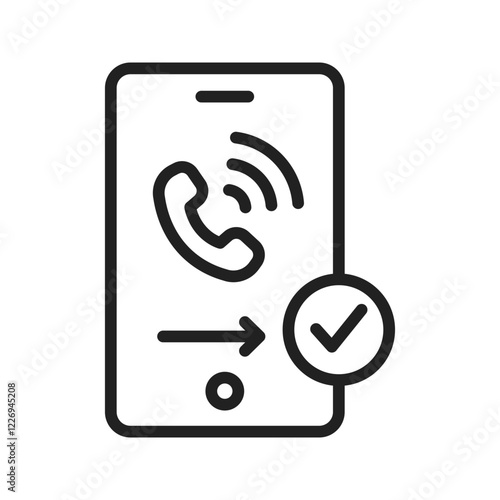 Receive Call icon vector image. Suitable for mobile apps, web apps and print media.