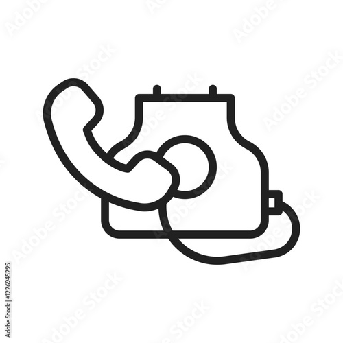 Telephone icon vector image. Suitable for mobile apps, web apps and print media.