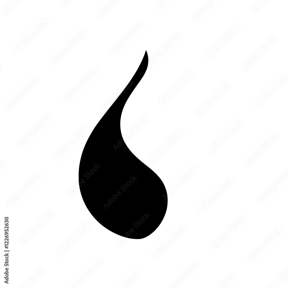 Abstract Black Drop Shape: Minimalist Vector Graphic Design Element Abstract Black Drop Shape: Minimalist Vector Graphic Design Element