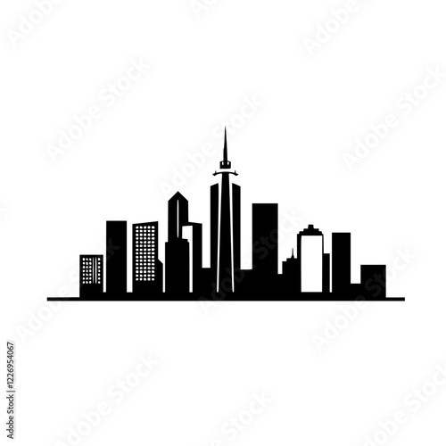 Majestic City Skyline: A Panoramic View of Modern Architecture and Urban Design