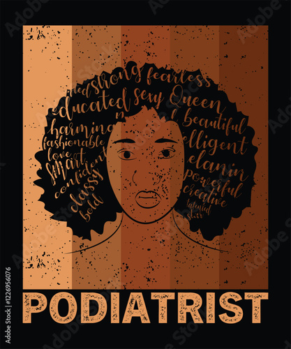 Melanin Podiatrist Juneteenth African American Black History T-Shirt