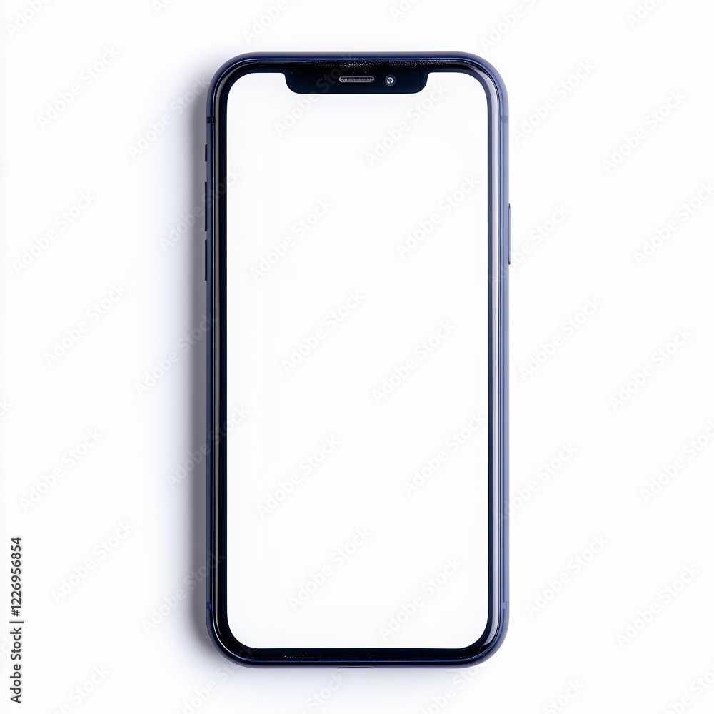 Sleek Smartphone with Blank White Screen, Isolated on White Background. Ideal for App Mockups and Mobile Technology Presentations. Sleek Smartphone with Blank White Screen, Isolated on White Background. Ideal for App Mockups and Mobile Technology Presentations.
