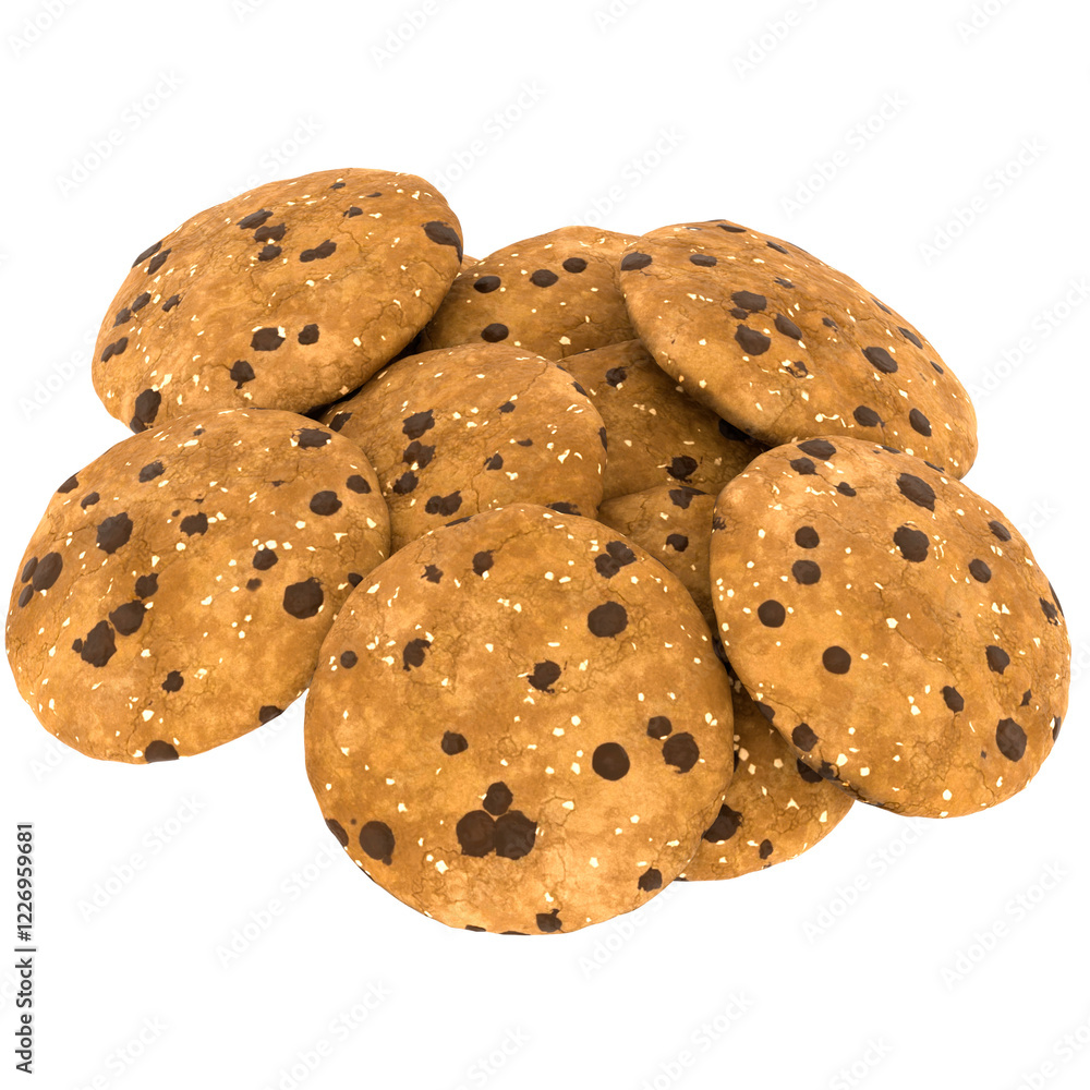 3d_render_cookie_with_transparent_background