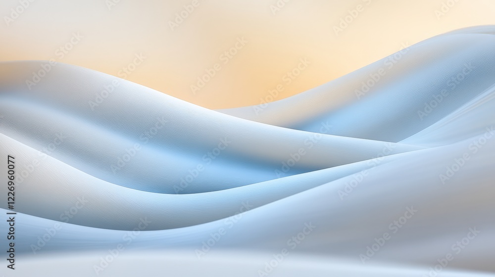 Obraz premium Soft Ethereal Glow of White and Blue Light Swirling Across a Peaceful Dreamy Background