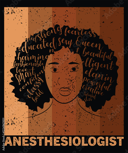 Melanin Anesthesiologist Juneteenth African American Black History T-Shirt
