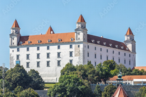 Panorama view of Bratislava Castle famous sight of Slovakia