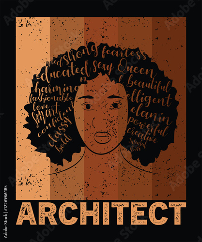 Melanin Architect Juneteenth African American Black History T-Shirt