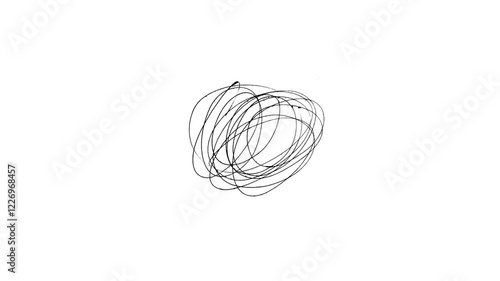 Chaotic black scribbles, messy lines on a transparent background, Doodle chaotic scribble, Doodle chaotic scribble pencil stroke lines with alpha channel