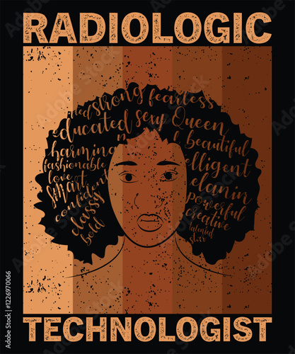 Melanin Radiologic Technologist Juneteenth African American Black History T-Shirt