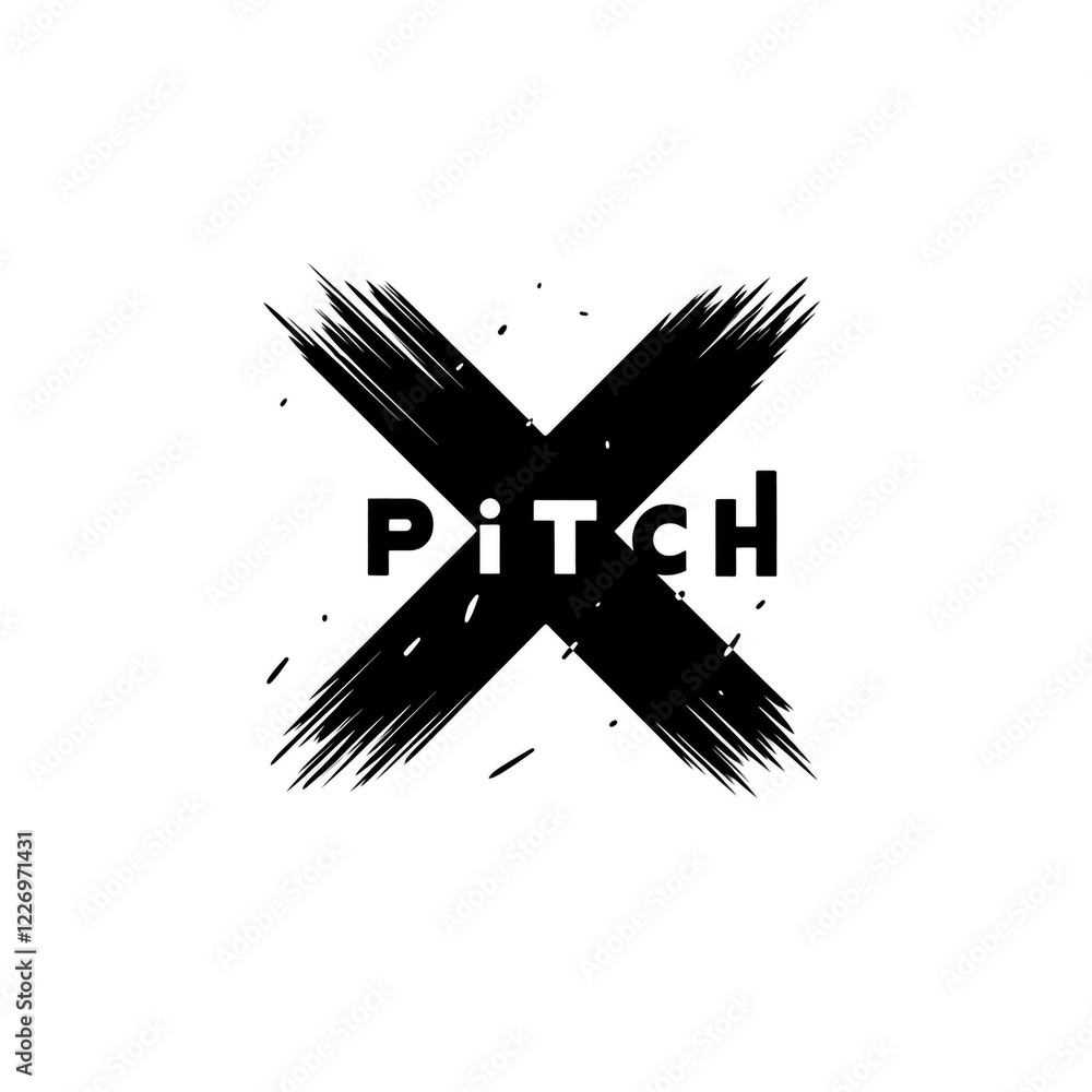 black color with x and pitch name
black color with x and pitch name