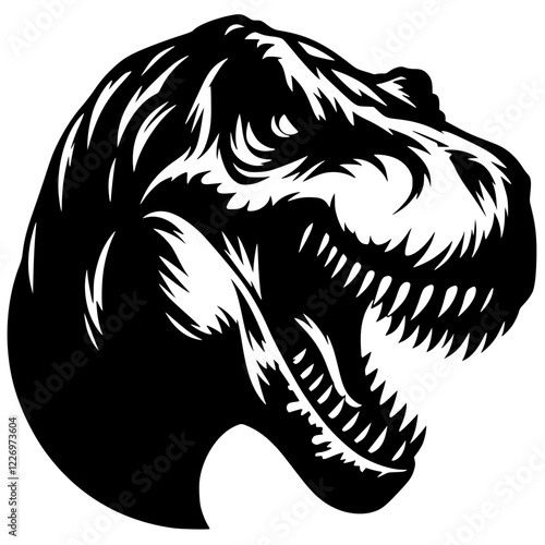 Dinosaur portrait silhouette