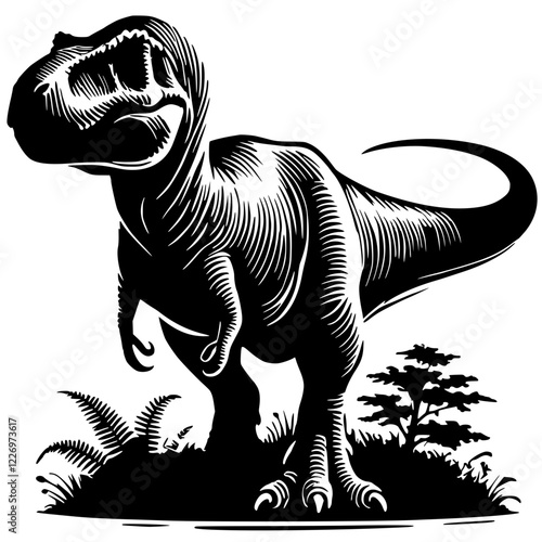 Silhouette of a dinosaur