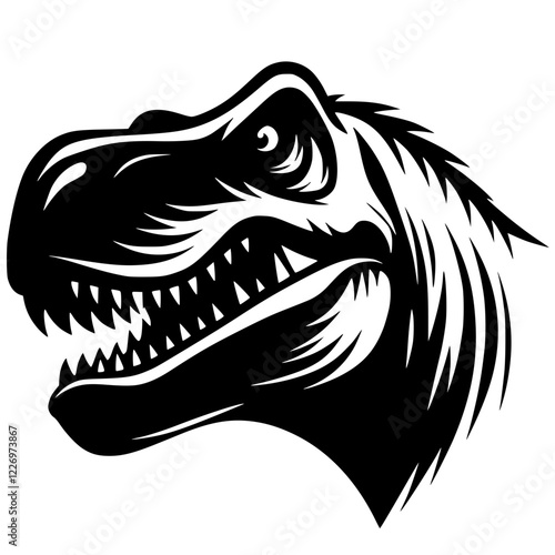 Dinosaur portrait silhouette