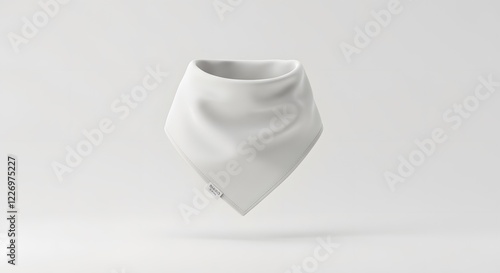 White Bandana Mockup:  Clean, Minimalist Product Presentation