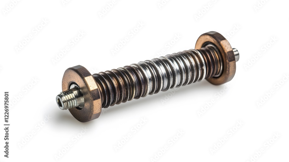 Fototapeta premium 16. A precision engineered electrical resistor with clean lines and metal detailing, isolated on white