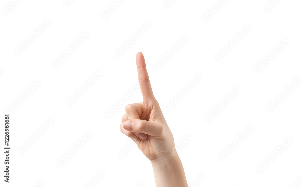 Hand Gesture of Defiance Studio Setting Isolated Image Minimalist Background Close-Up View Hand Gesture of Defiance Studio Setting Isolated Image Minimalist Background Close-Up View