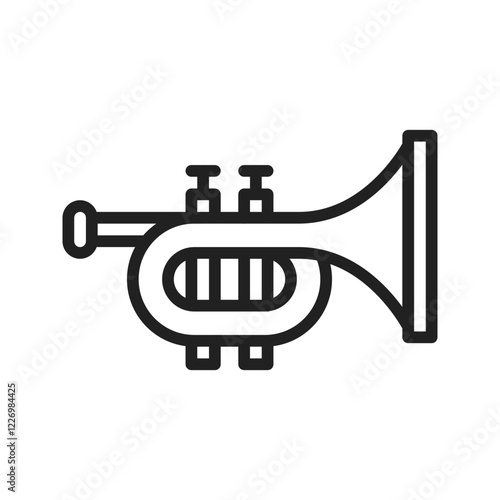 Trumpet icon vector image. Suitable for mobile apps, web apps and print media.