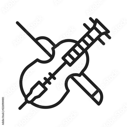 Cello icon vector image. Suitable for mobile apps, web apps and print media.