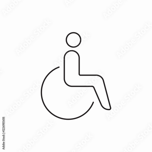 Wheelchair accessibility disabled icon vector sign