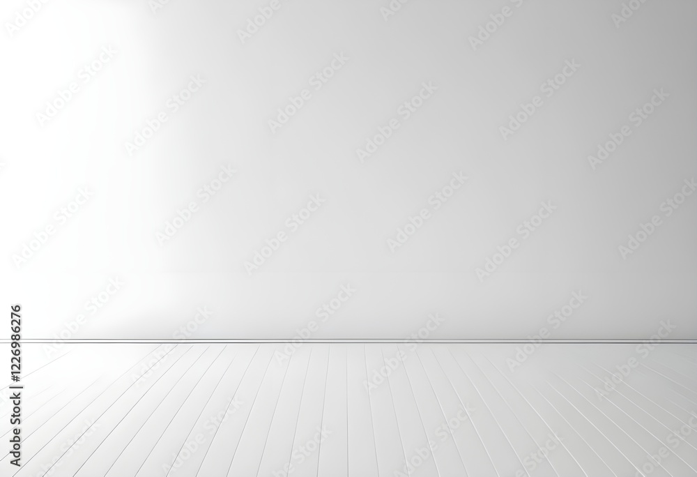 Empty white background and spotlight with studio for showing or design. Blank backdrop made from cement material. Realistic 3D render. Empty white background and spotlight with studio for showing or design. Blank backdrop made from cement material. Realistic 3D render.