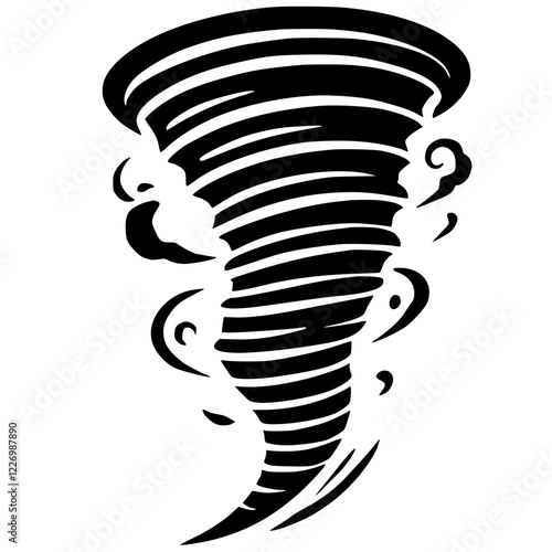 Tornado wind silhouette