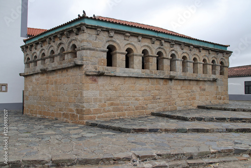 romanesque hall (domus municipalis) in bragança in portugal photo