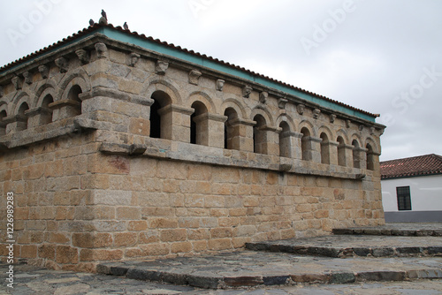 romanesque hall (domus municipalis) in bragança in portugal photo