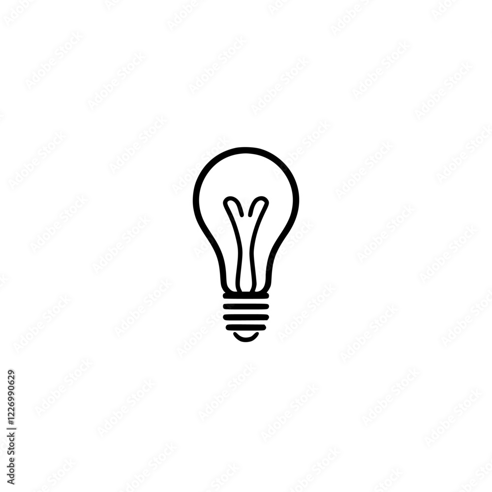 Illuminating Ideas: A Simple Lightbulb Icon Graphic Illuminating Ideas: A Simple Lightbulb Icon Graphic