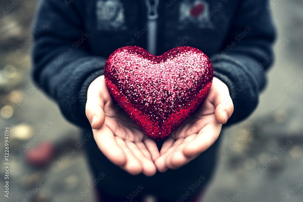 Sign of love. Сhildren valentine's day greeting card: toddler boy with begging eyes face holds red heart in hands. Commercial ad campaign concept. Valentine's smiles for family. Love concept. Sign of love. Сhildren valentine's day greeting card: toddler boy with begging eyes face holds red heart in hands. Commercial ad campaign concept. Valentine's smiles for family. Love concept.