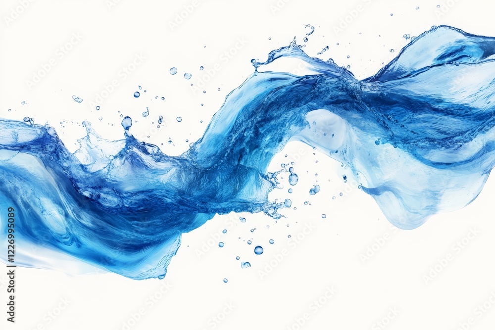 custom made wallpaper toronto digitalSwirling blue water creating dynamic movement against a white background