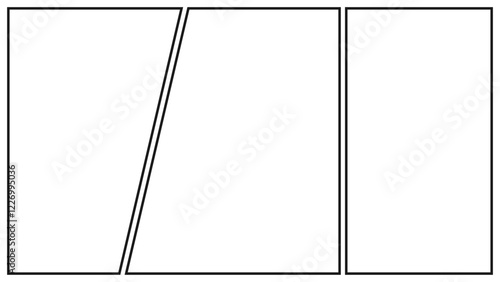 Manga or Comic panels background. Blank panel for manga, comic, poster, flyer, illustration, or photo colleges on white background