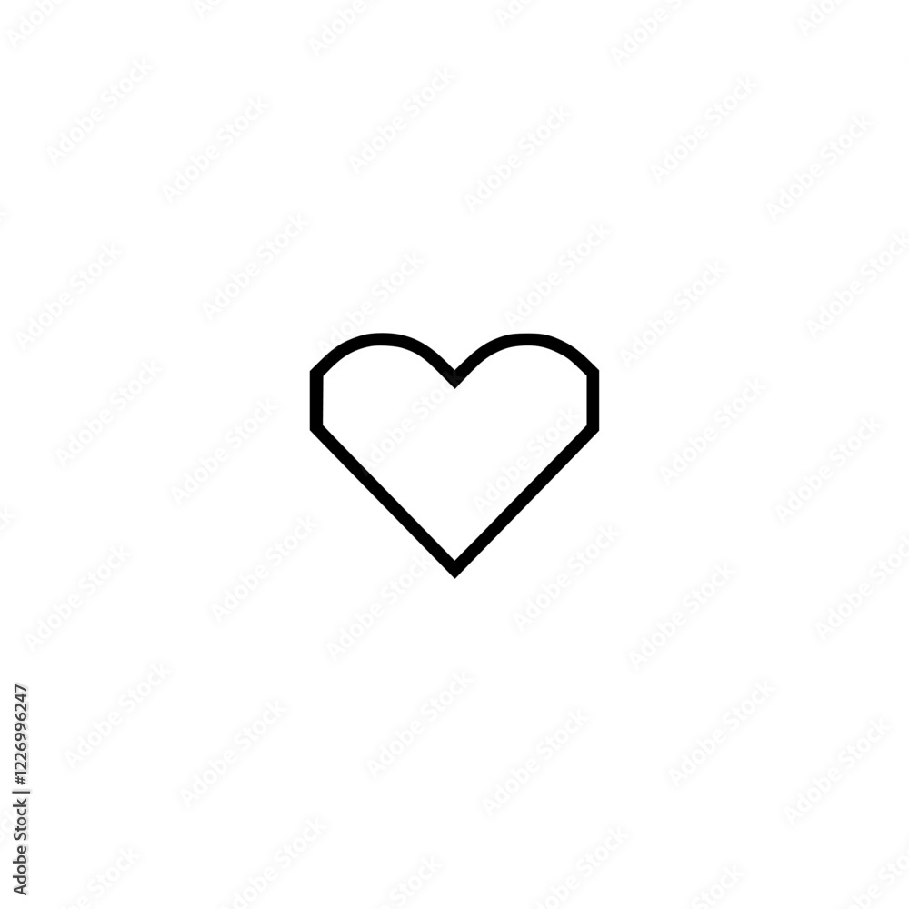 Simple Heart Line Art: Minimalist Love Icon, Perfect for Valentines or Romantic Designs Simple Heart Line Art: Minimalist Love Icon, Perfect for Valentines or Romantic Designs