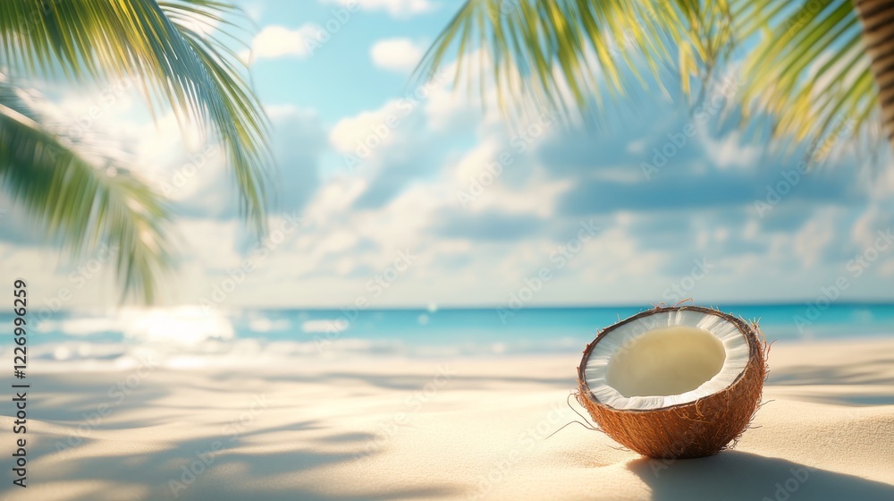 Obraz premium coconut oil, Generative AI,