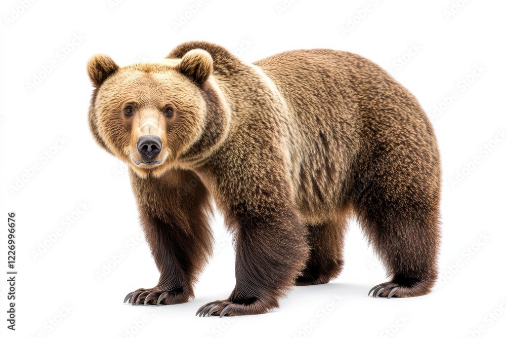 Majestic brown bear standing tall. Majestic brown bear standing tall.