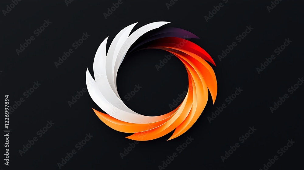 Abstract Circular Design With Dynamic Color Spiral Abstract Circular Design With Dynamic Color Spiral