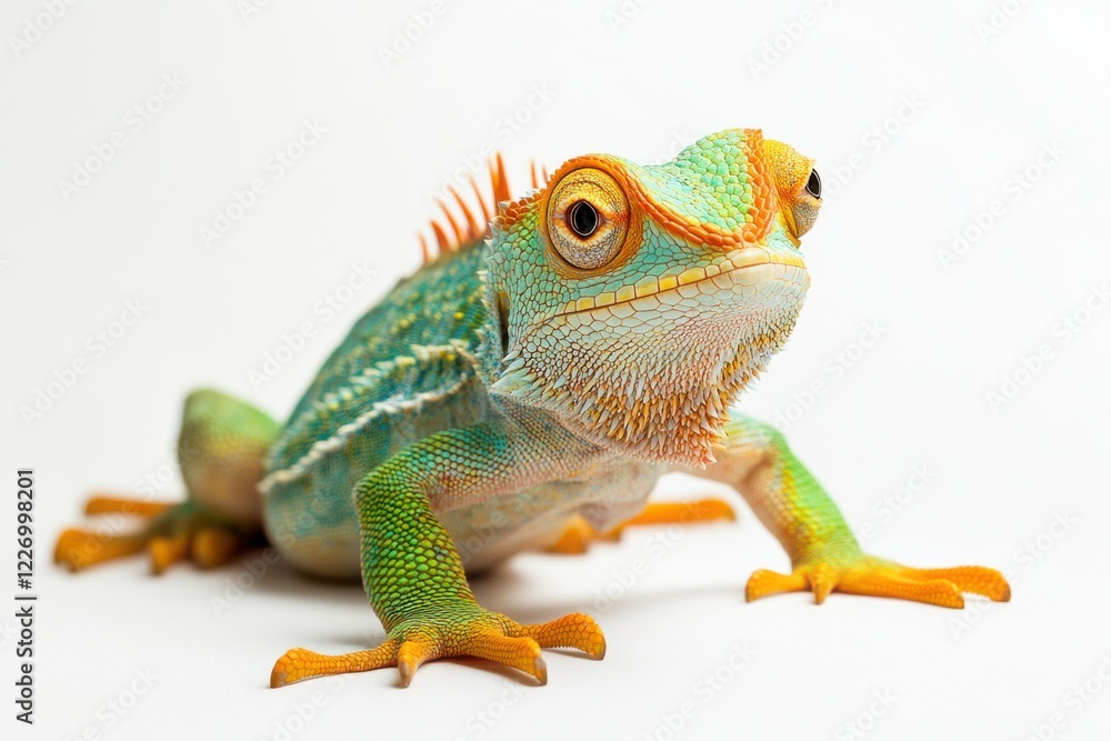 Fototapeta premium Vibrant chameleon, close-up view.