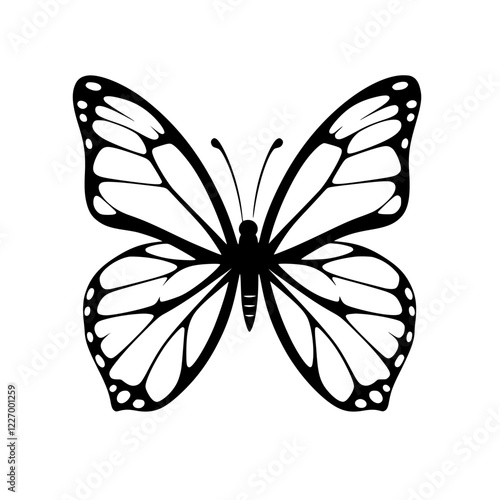 Elegant Black and White Butterfly: A Symbol of Nature's Beauty and Transformation