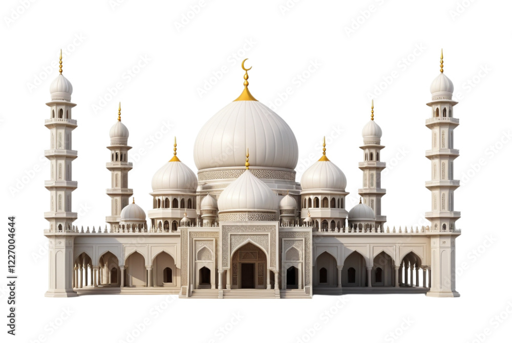 Fototapeta premium Muslim temple architecture historical evolution png