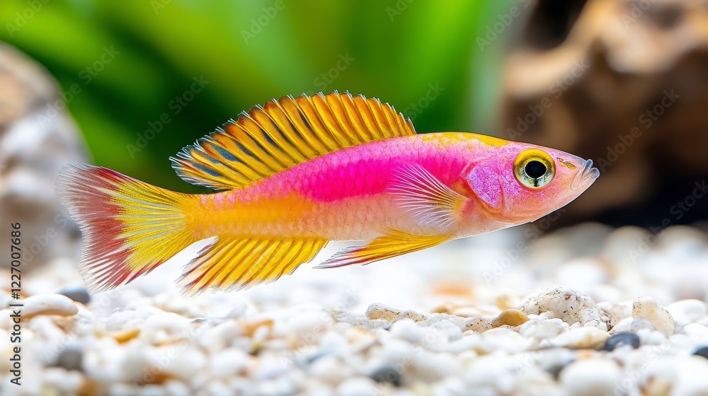 Obraz premium Colorful Tropical Fish Swimming in Underwater Natural Habitat