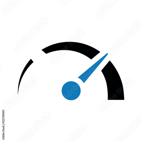 Speedometer performance accelerate meter icon.	